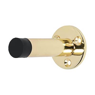 TIMCO Türstopper für Projektion, poliertes Messing, kann an Wänden und Sockelleisten angebracht werden, verhindert Schäden durch Griffe, schützende Gummipufferspitze, hochwertige Beschichtung von TimCo
