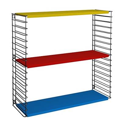 Tomado Zeitloses und modulares Wandregal, Metall, tricolor, 70x21x68 cm von Tomado