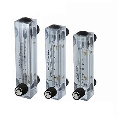 Plattendurchflussmesser, Acrylglas LZM-15T Gas Durchflussmesser-Tester Einstellbarer Durchflussmesser zur Messsteuerung G1/4'' G1/2''(2.5-25 m³/h) von TopHomer