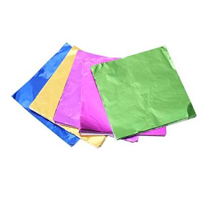 ULTNICE Folie Papier Wrapper,Aluminium Foil Papier für Schokolade Süßigkeiten Candy Packung 500 STÜCKE Farbe( zufällige Farbe) von ULTNICE