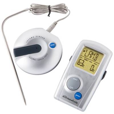 Ultranatura Digital Funk Grillthermometer TM-50, Grill Fleischthermometer mit LED Anzeige, Bratenthermometer zum Fleisch grillen, BBQ Thermometer, Fleischthermometer, Grillthemperaturmesser von Ultranatura