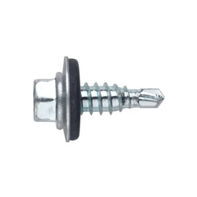 Index are166350 – Sechskantschrauben eingeschränkter Spitze Spiralbohrer 8 mm mit integrierter Unterlegscheibe P-16 EPDM verzinkt 6,3 x 50 von INDEX A PERFECT FIXING