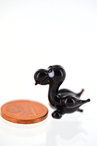 Unbekannt Rabe Mini Schwarz - Miniatur Figur aus Glas Kleiner schwarzer Rabe - Deko Setzkasten Vitrine Krähe Raven Glasfigur von Unbekannt