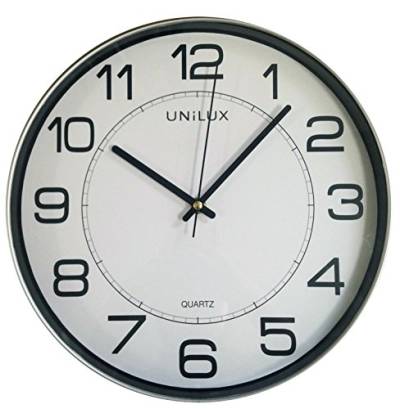Unilux Wanduhr Magnetisch, 30,5cm Uhr mit modernem Ziffernblatt in silbergrau von Unilux