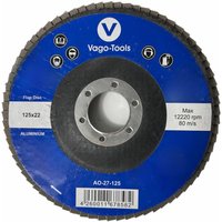 Vago-tools - Fächerscheiben Schleifscheiben Fächerschleifscheiben 125mm flach P36 Braun 10x von VAGO- TOOLS