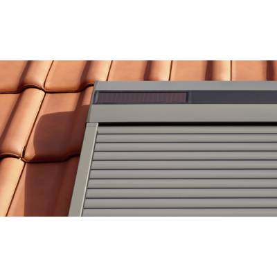 VELUX Solar-Rollladen »SSL CK06 0000S«, dunkelgrau, für VELUX Dachfenster, inkl. Funk-Wandschalter von VELUX