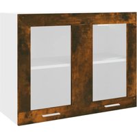 Bonnevie - Hängeschrank Glas Räuchereiche 80x31x60 cm Holzwerkstoff vidaXL204888 von BONNEVIE