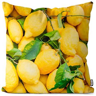 VOID Zitronen Obst Italien Kissenbezug Kissenhülle Sofakissen Kissen Deko Outdoor-Kissen Dekokissen, Kissen Größe:40 x 40 cm von VOID