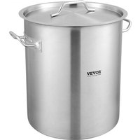 VEVOR Kochtopf 39,7 L Edelstahl, 350 x 410 mm Großvolumiger Suppentopf mit Sieb, als Spargeltopf Soßentopf Geeignet, Praktischer Küchentopf Große Zutaten, Induktionsherd Topf Induktionskochtopf von Vevor