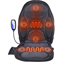 VEVOR Massagesitzauflage 3800U/min Massageauflage 5 Modi Massagesessel Massagesitz mit 6 vibrierenden Massagemotoren (4 für den Rücken, 2 für die Hüften) Massagestuhl Linderung von Müdigkeit Stress von Vevor