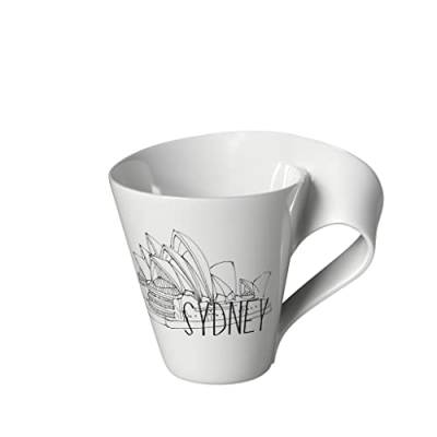 Villeroy & Boch - Modern Cities, Becher mit Henkel, Sydney, 300ml, Premium Porzellan, weiß von Villeroy & Boch