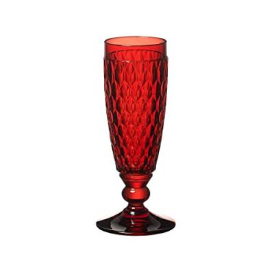 Villeroy & Boch Boston Coloured Sektglas Red, 150 ml, Kristallglas, Rot, 1 Stück (1er Pack) von Villeroy & Boch