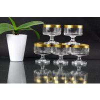 Schnapsgläser Kristall Glas 50Er Jahre Bar Gläser 5 Teile Set von Vintage4Moms
