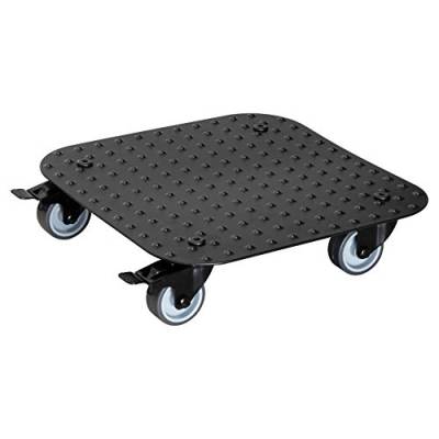 Wagner Pflanzenroller Alaska Black 29 x 29 x 7,5 cm I Blumenroller für Außenbereich + Innenbereich I Aluminium, schwarz I 2 Total-Feststeller I Tragkraft 150 kg I Made in DE - 20700801 von WAGNER