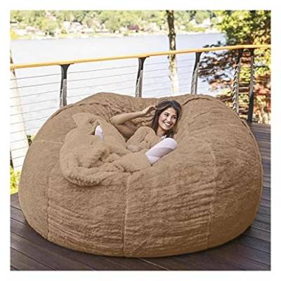 WXQY Outdoor Sitzsack Bezug Ohne Fillung XXL Kinder Riesen Flauschig Fell Sitzsack Lazy Schlafsofa Abdeckung Stabiler ReißVerschluss Sitzsack Abdeckung Waschbar (Color : N, Size : 180X90cm) von WXQY