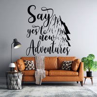 Adventures Wandtattoo | Camping Wanddekor Decals Adventure Wandkunst Abenteuer Wandsticker Ca002 von WallifyDesigns