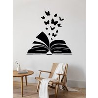 Bücher Wandtattoo Wanddekor | Lese Wandaufkleber Wanddekoration Für Schlafzimmer Sg418 von WallifyDesigns