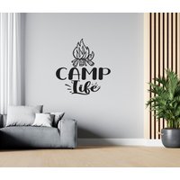 Camping Ist Leben Wandtattoos | Natur Abenteuer Wandtattoo Vinyls Für Draußen Autos Sg1136A von WallifyDesigns
