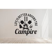 Camping Ist Leben Wandtattoos | Natur Berge Abenteuer Wandtattoo Exploring Vinyls Für Im Freien Autos Sg1155 von WallifyDesigns