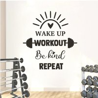 Gym Wandtattoo Body Workout Wandaufkleber Sport Wandbilder | Motivation Zitat Wanddekoration Für Das Fitnessstudio Du063 von WallifyDesigns