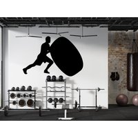 Gym Wandtattoo Fitness Decor Workout Art Vinyl Zitat Aufkleber Beast Mode Crossfit Logo 011B von WallifyDesigns