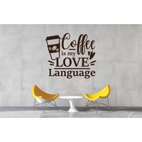Kaffee Wandtattoo | Espresso Wandaufkleber Kaffeezeit Wanddekoration Für Cafeteria C5 von WallifyDesigns