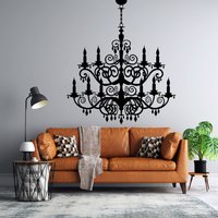 Kronleuchter Wandtattoo | Raum Dekor Wohnzimmer Vinyl Aufkleber Dekorieren Wohnkultur Sg459 von WallifyDesigns