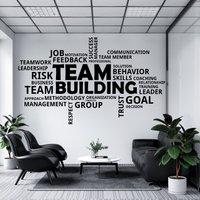 Office Teamwork Wandtattoo | Büroraum-Wandaufkleber Kreative Motivationszitate Personalisiertes 1554Re von WallifyDesigns