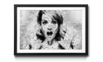 WandbilderXXL Bild mit Rahmen Melissa R., Schauspieler, Wandbild, in 4 Größen erhältlich von WandbilderXXL