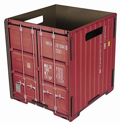 Werkhaus Container Papierkorb rot von Werkhaus