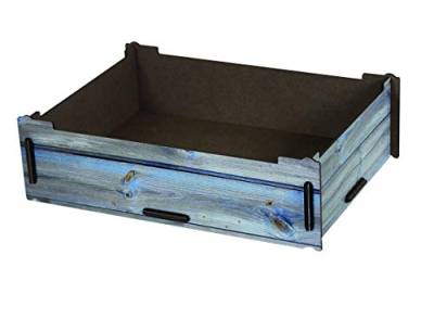 Aufbewahrungsbox groß Holz blau von Werkhaus