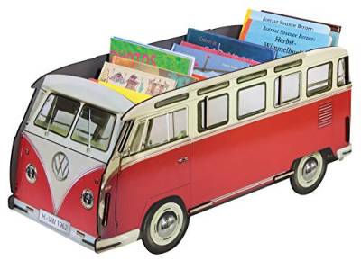 Werkhaus Bücherbus, Bücherregal VW Bus, Rot von Werkhaus