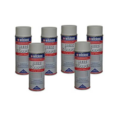 6x Wilckens Spraydose Heizkörper Lackspray reinweiss matt 400ml Alkydharzlack von Wilckens