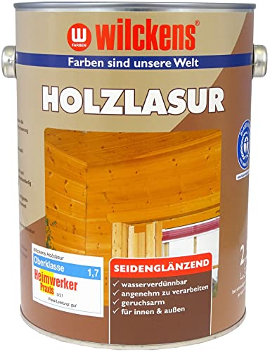 Wilckens Holzlasur LF für Innen und Außen, 2,5 l, Weiß von Wilckens