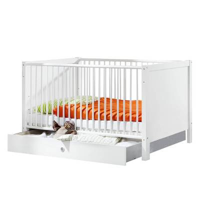 Wimex Babybett Filou Alpinweiß Spanplatte 70x140 cm Landhaus Bettkasten von Wimex