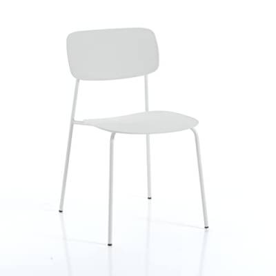 Wink Design Peony White Set mit 4 Stuhl, Weiß matt, H78x43x51 cm von Wink Design