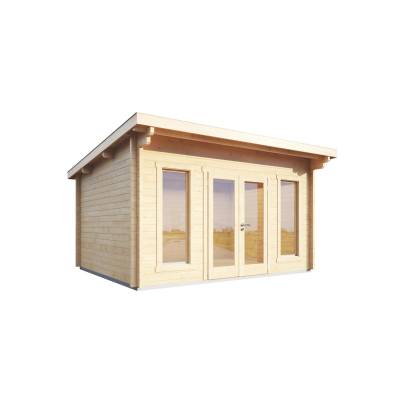 Wolff Finnhaus Holz-Gartenhaus Trondheim 44-B XL Natur BxT:  360 cm x 360 cm von Wolff Finnhaus