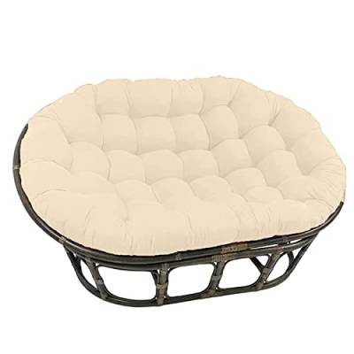 XINYUWZ Doppeltes Papasansessel Kissen,Papasan-Stuhlkissen,Polster Für Papasansessel,Papasan-Kissen,Auflage,Wasserdichtes Schaukelstuhlkissen,Ersatzpolster,Ohne(Size:165x115cm,Color:Beige) von XINYUWZ