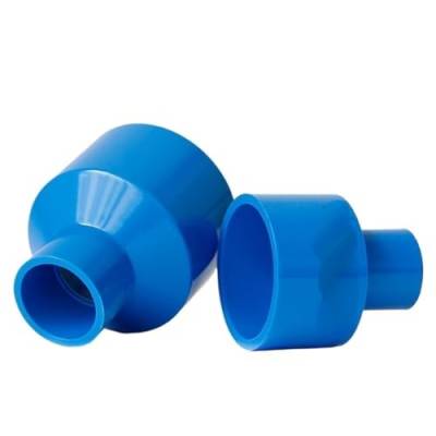 Yinxi 2 Stück PVC gerader Reduzierverbinder Wasserversorgungsrohrverbindung Rohrverschraubungen Adapter PVC-Rohrreduzierungsverbindung (Size : 50x32mm Blue) von Yinxi