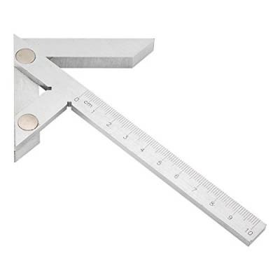 Zentrierwinkel, Zentrierlehre 100 × 70mm Zentrierungslineal Präzisions Winkelmesser Zentrierquadratlehre Mittellehre Rundstabmarkierung Mittelsucher Zum Genauen Messen von Winkeln von Yosoo Health Gear