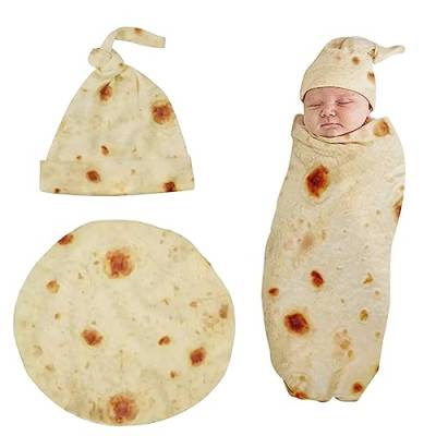 Yuehuamech Neugeborene Baby Burrito Swaddle Decke Swaddle Decke mit Hut Baby Dusche Decke Lustige Schlaf Wrap Cap Geschenk für Baby Jungen Mädchen 85x85cm auf 33. 5x33. 5inch… von Yuehuamech