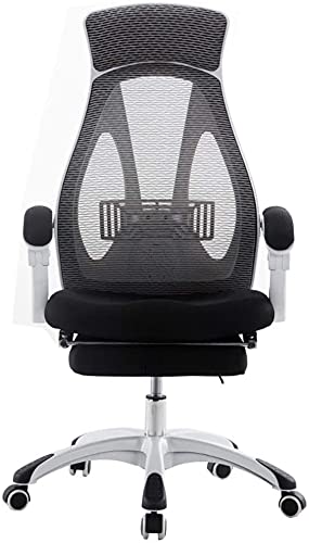 ZENFEKU Bürostuhl, Stuhl, Bürostuhl, lässiger Arbeitsstuhl, kann angehoben und abgesenkt Werden, um 150° neigbar, klappbare Fußstütze, atmungsaktives Netz, hoffnungsvoll von ZENFEKU