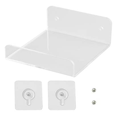 ZIYANG Mini-Schweberegal | Klebeendes kleines Wandregal schwebend mit abnehmbarer Schiene | Wandständer Router Regal Set-Top Box Regal für Display Pflanzen kabellose Lautsprecher Sicherheitskameras von ZIYANG