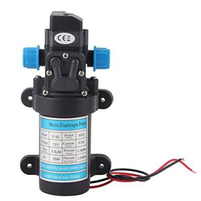 Wohnmobil-Wasserpumpe, DC 12 V 80 W Membranpumpen, Selbstansaugende Elektrische Hochdruck-Mikro-12-V-Wasserpumpe, 12-Volt-Wasserpumpe Für Autowaschdruck-Schaltpumpen von ZLXHDL