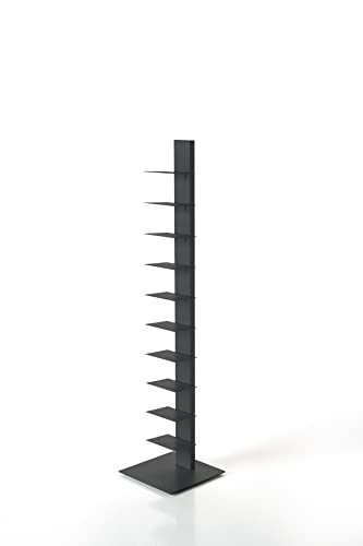 ZStyle BBB Italia Bibliothek SAPIENS Vertikale Säule freistehendes Regal mit Regalen (152 cm, Anthrazit) von ZStyle