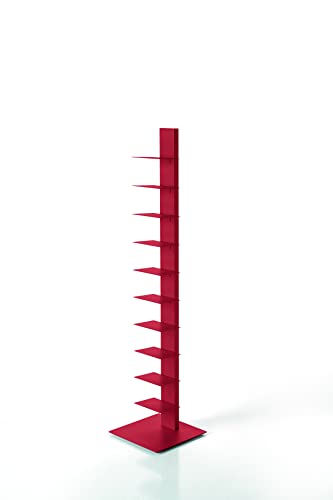 ZStyle BBB Italien SAPIENS Bücherregal mit vertikalen Säulen freistehendes Regal mit Regalen (152 cm, Rot) von ZStyle