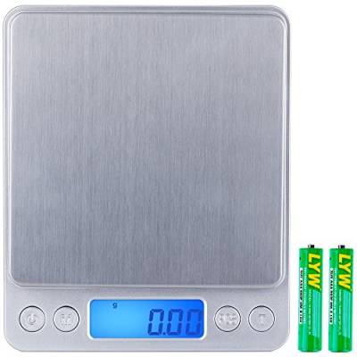 Zacro Digitale Küchenwaage 500g x 0.01g Briefwaage, Digitale Waage, Feinwaage, Taschenwaage mit PCS Funktion, Tara-Funktion, 6 Einheiten Konvertierung, LCD-Display, Auto-Off,für Schmuck Münzen(Silber) von Zacro