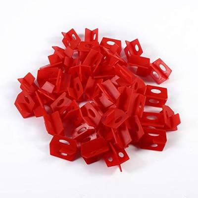 50Pcs Red Tile Nivellierungssystem 3 Seitenkachel Spacer für Kreuz und T Form 2mm Keramikfliesen Lücke von Zerodis