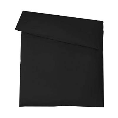aqua-textil Luxury Bettwäsche zum Kombinieren 155 x 200 cm Deckenbezug schwarz Baumwolle Mako Satin Bettbezug von aqua-textil