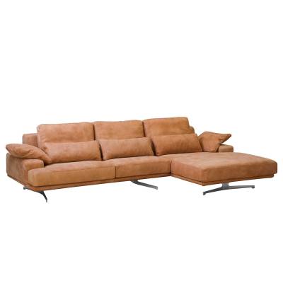 ars manufacti Ecksofa Lurrip I Cognac Echtleder 315x86x170 cm von ars manufacti